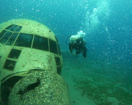 C-130 Hercules Aircraft wreck dive site, Aqaba, Jordan
