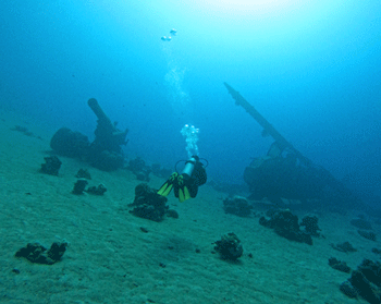 Underwater Military Museum dive site, Aqaba, Jordan
